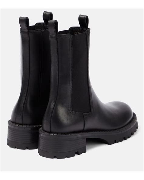 versace medusa strap leather boots|Medusa leather Chelsea boots in black .